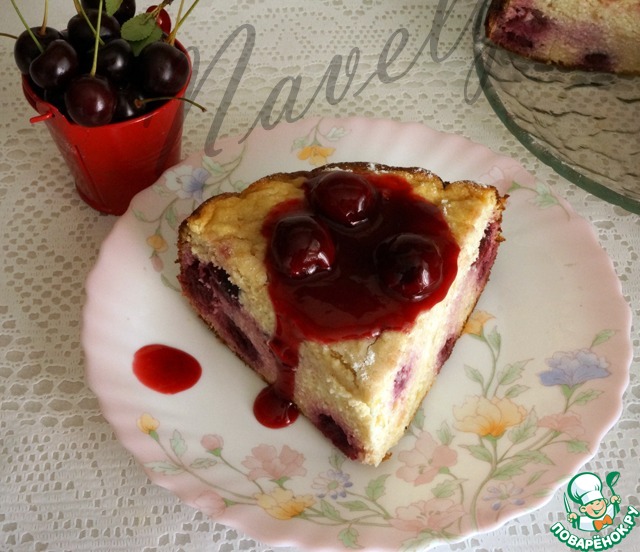 Cottage cheese-banana cherry pie