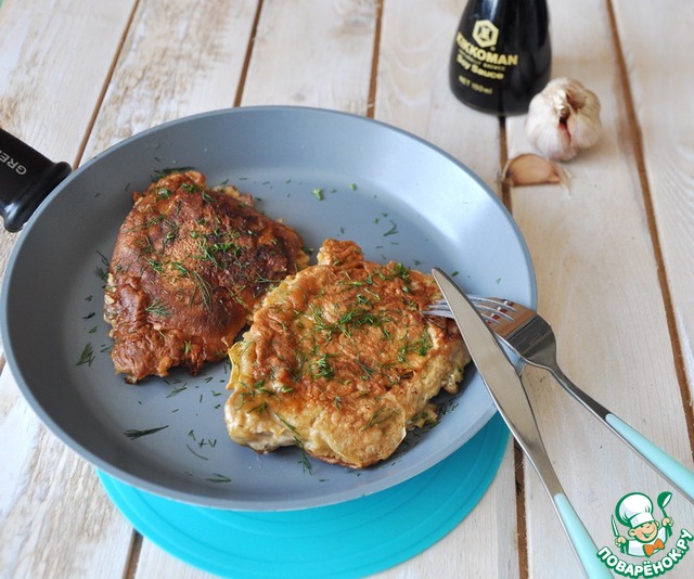 Pork loin in soy batter