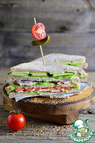 Club sandwich with chicken breast Maggi