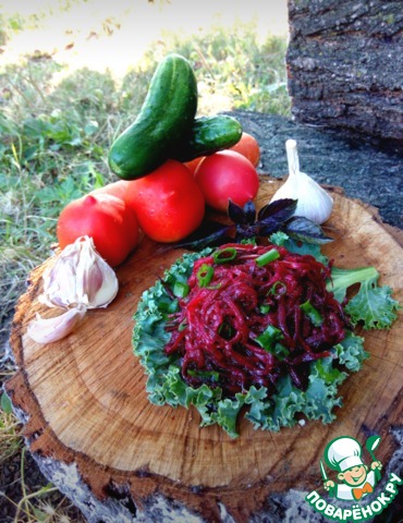 Pickled beets with zucchini 