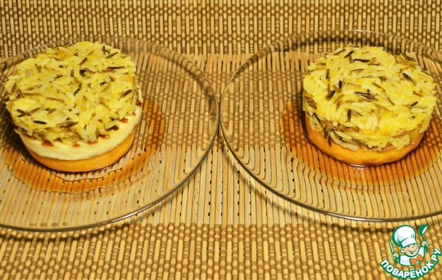 Rice with pumpkin and grilled cheese