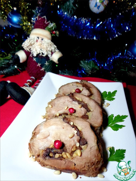 Meatloaf with apples and prunes