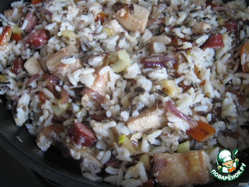 Jambalaya with wild rice 