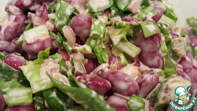 Spicy salad with beans