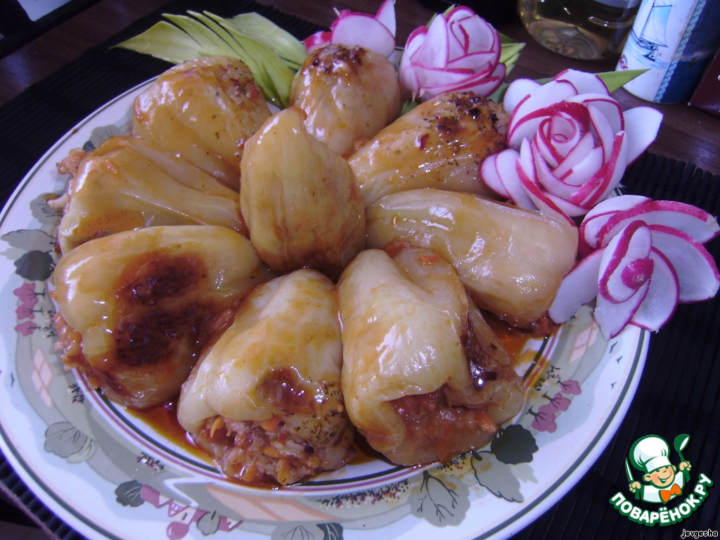 Bell peppers stuffed with