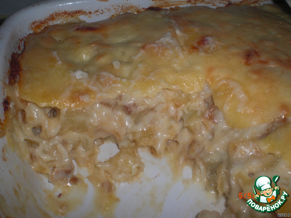 Cod with cream - Bacalhau com natas