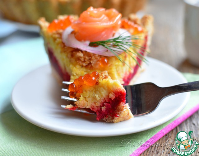 Закусочный свекольно-нутовый пирог