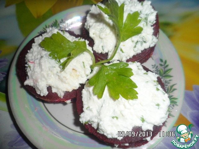 Beets with cottage cheese