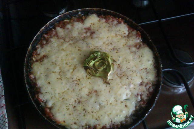 Casserole of eggplant and zucchini