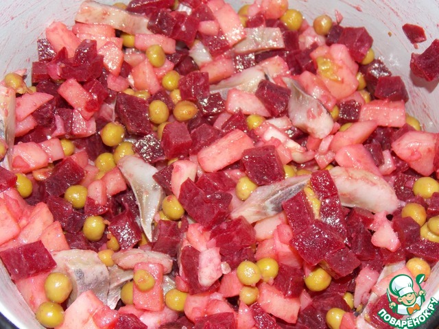 Beet salad with herring