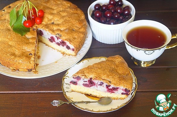 Cherry pie on a shortbread crust