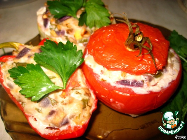 Stuffed vegetables baked in the oven