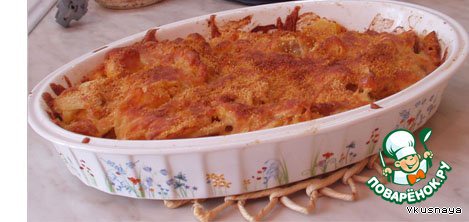 Casserole of sauerkraut with chicken