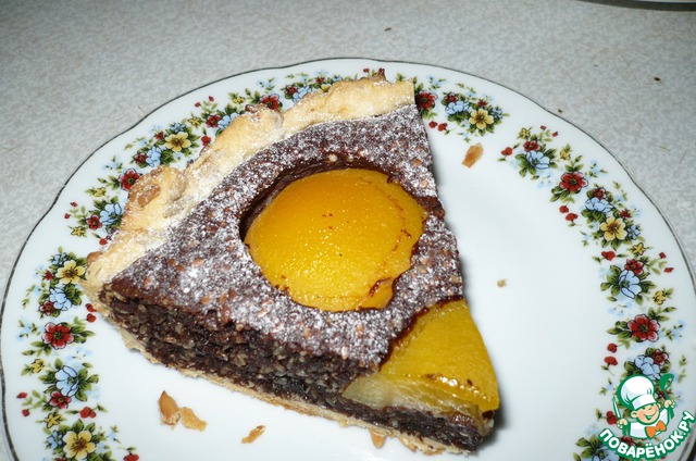 Chocolate cake with sesame and sunflower seeds