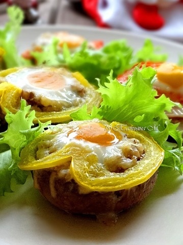 Appetizer of stuffed mushrooms