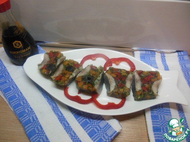 Snack-roll of herring