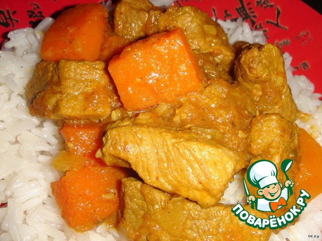 Curry beef and pumpkin