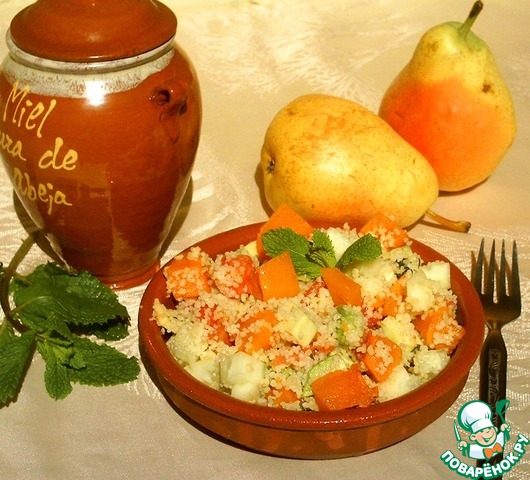 Salad of couscous and vegetables