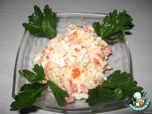 Salad of scallops with tomatoes