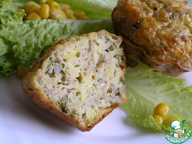 Muffins with green buckwheat 
