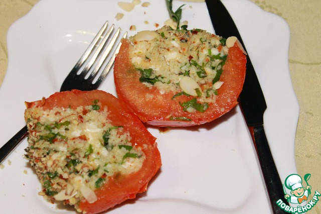 Tomatoes, baked with couscous
