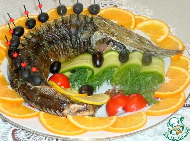 The baked sturgeon 