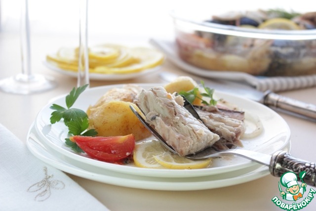 Mackerel in white wine