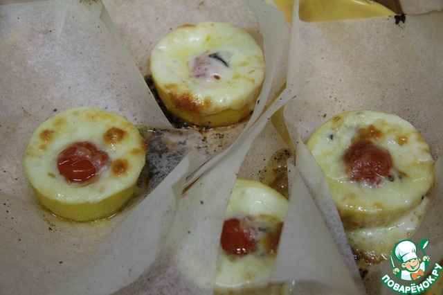 Печеные лимоны с моцареллой