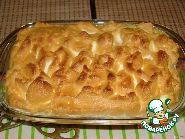 Ranet, baked with milk cream