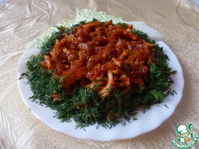 Salad with calamari 