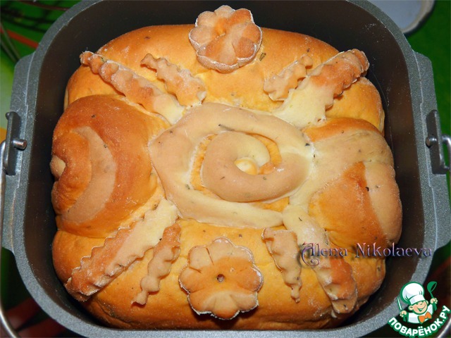 New year's tomato bread with Italian herbs 