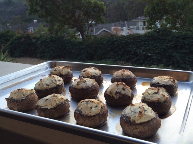 Stuffed mushrooms for half an hour