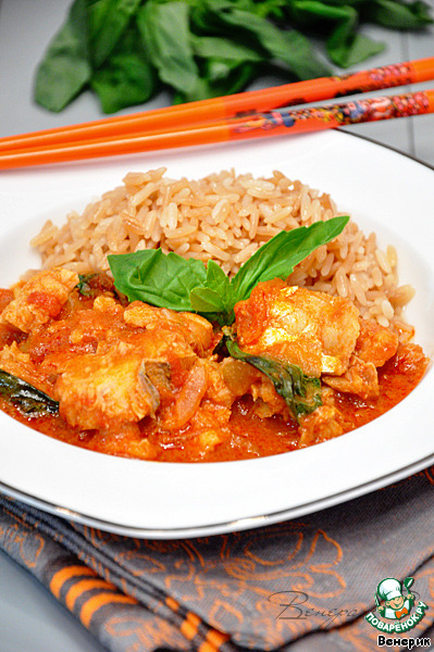 Fish curry in tomato sauce