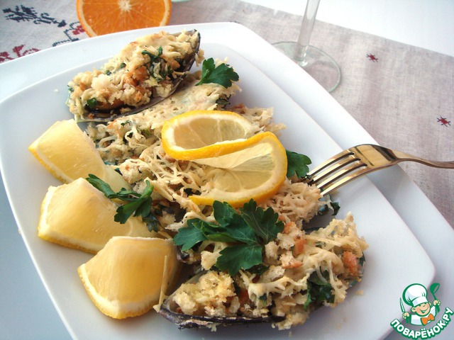 Гратинированные мидии