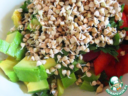 Salad with buckwheat