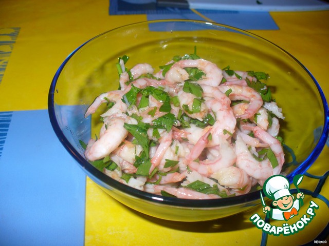 Креветки в чесночно-лимонном соусе