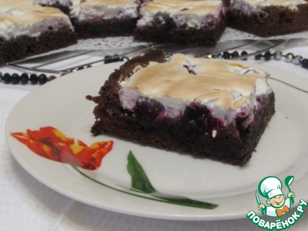 Chocolate cake with marshmallows