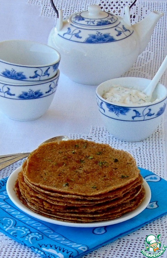 Buckwheat pancakes with eggplant