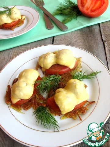Toast meatballs on the pancakes