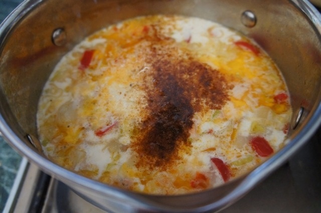 Creamy salmon soup