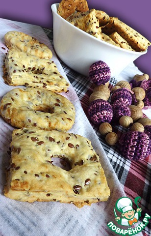 Crackers with flax