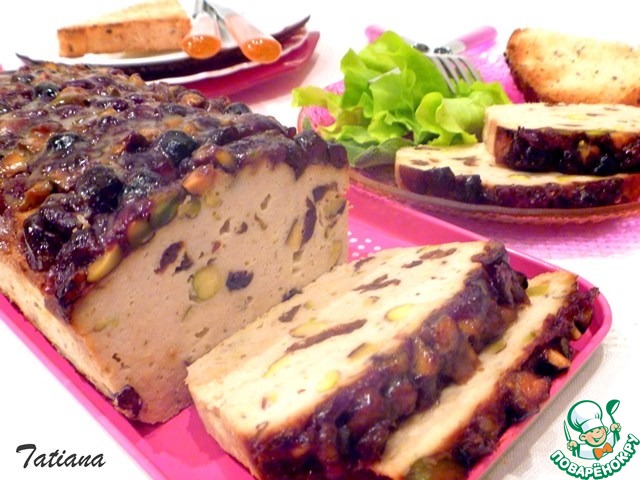 Terrine of Turkey with cranberries and pistachios