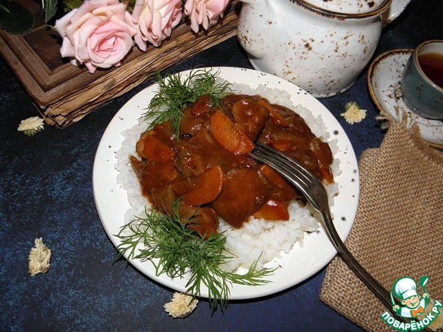 Chicken liver in tomato gravy