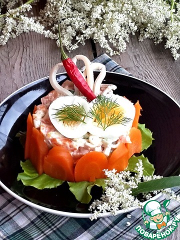 Salad with squid