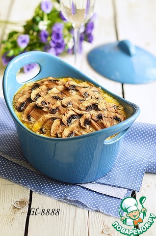 Casserole of mushrooms