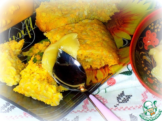 Casserole with rice and pumpkin