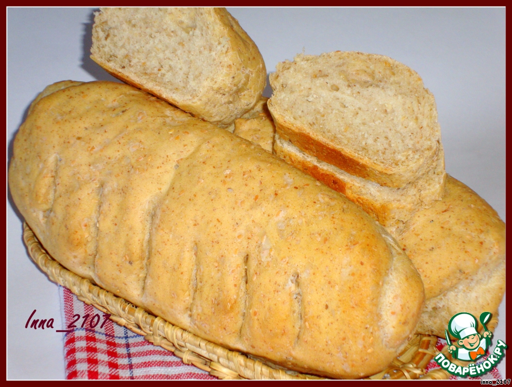 The branny loaf with sesame seeds