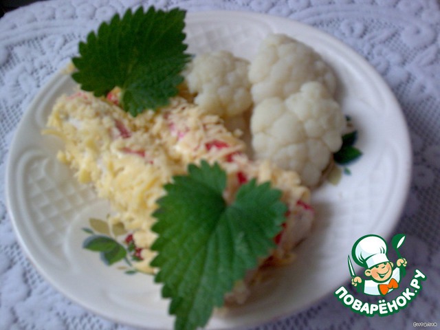 Crab sticks stuffed