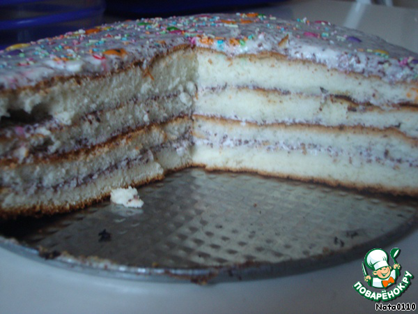 Sponge cake with cream cheese