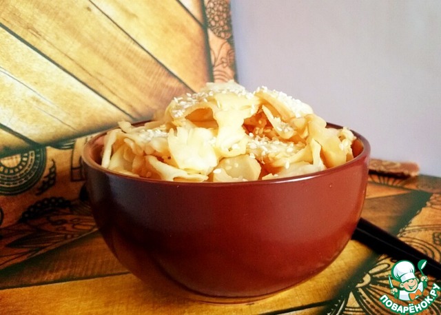 Quick cabbage in soy sauce